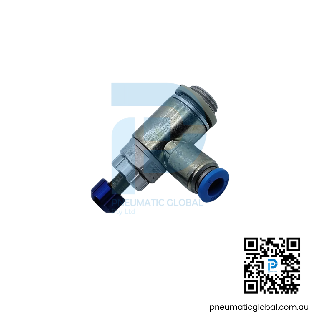 GRLA-1/4-QS-6-RS-D One-Way Speed Control Valve FESTO Model Pneumaticglobal.com.au