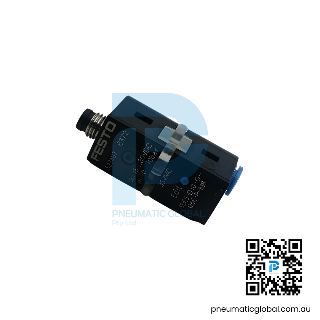 SDE5-D10-O-Q6E-P-M8 Pressure Sensor Switch FESTO Model Pneumaticglobal.com.au