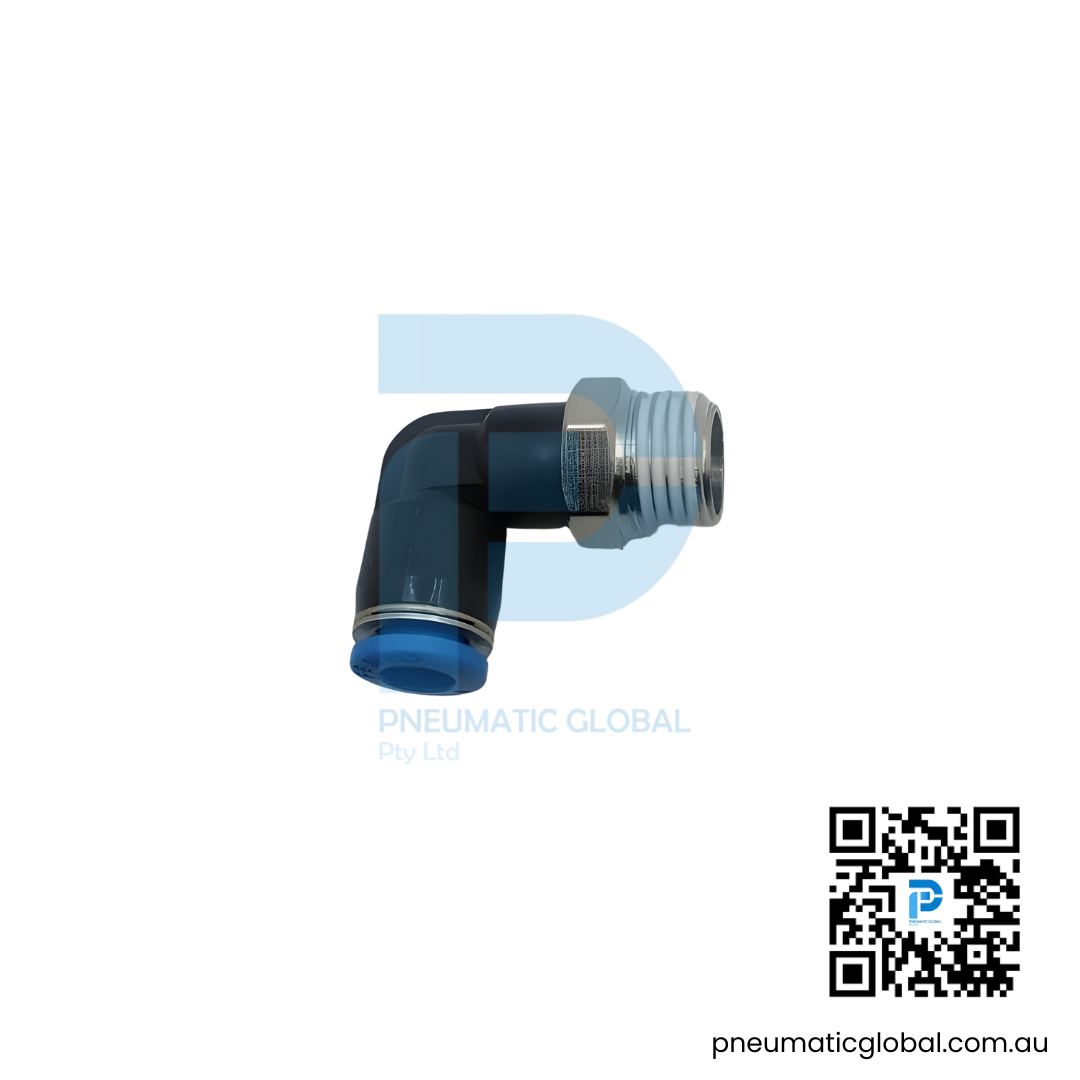 Male Elbow Push-In Connector QSL-1/4-6 FESTO Model Pneumaticglobal.com.au