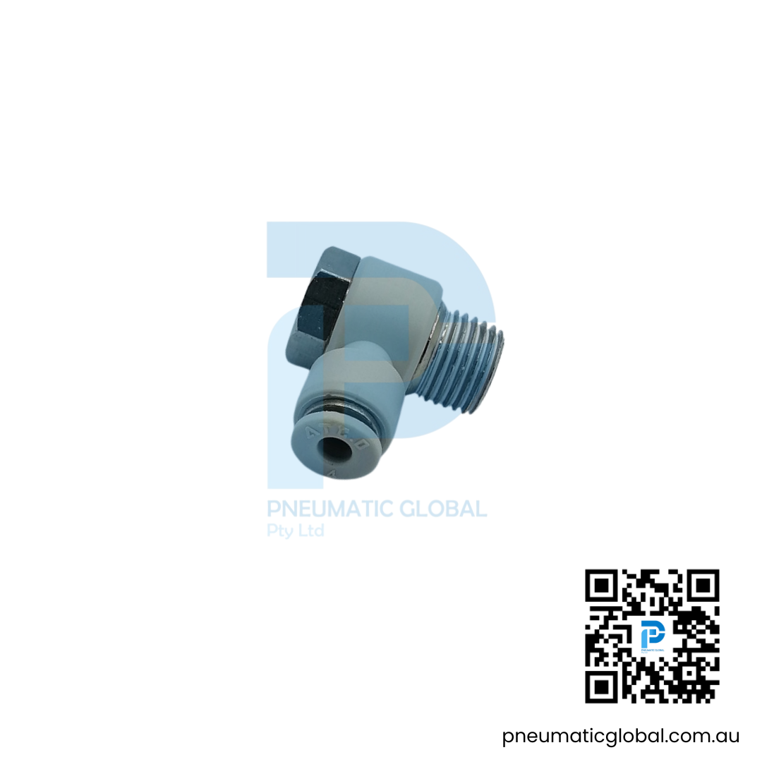 Universal Male Elbow Speed Controller APH04-02 White Fitting - Image 3