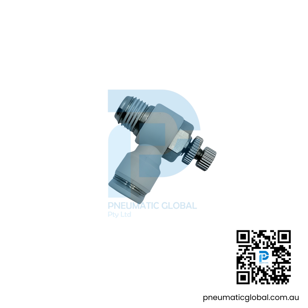 Push-In White Speed Controller JSC08-02 Pneumaticglobal.com.au