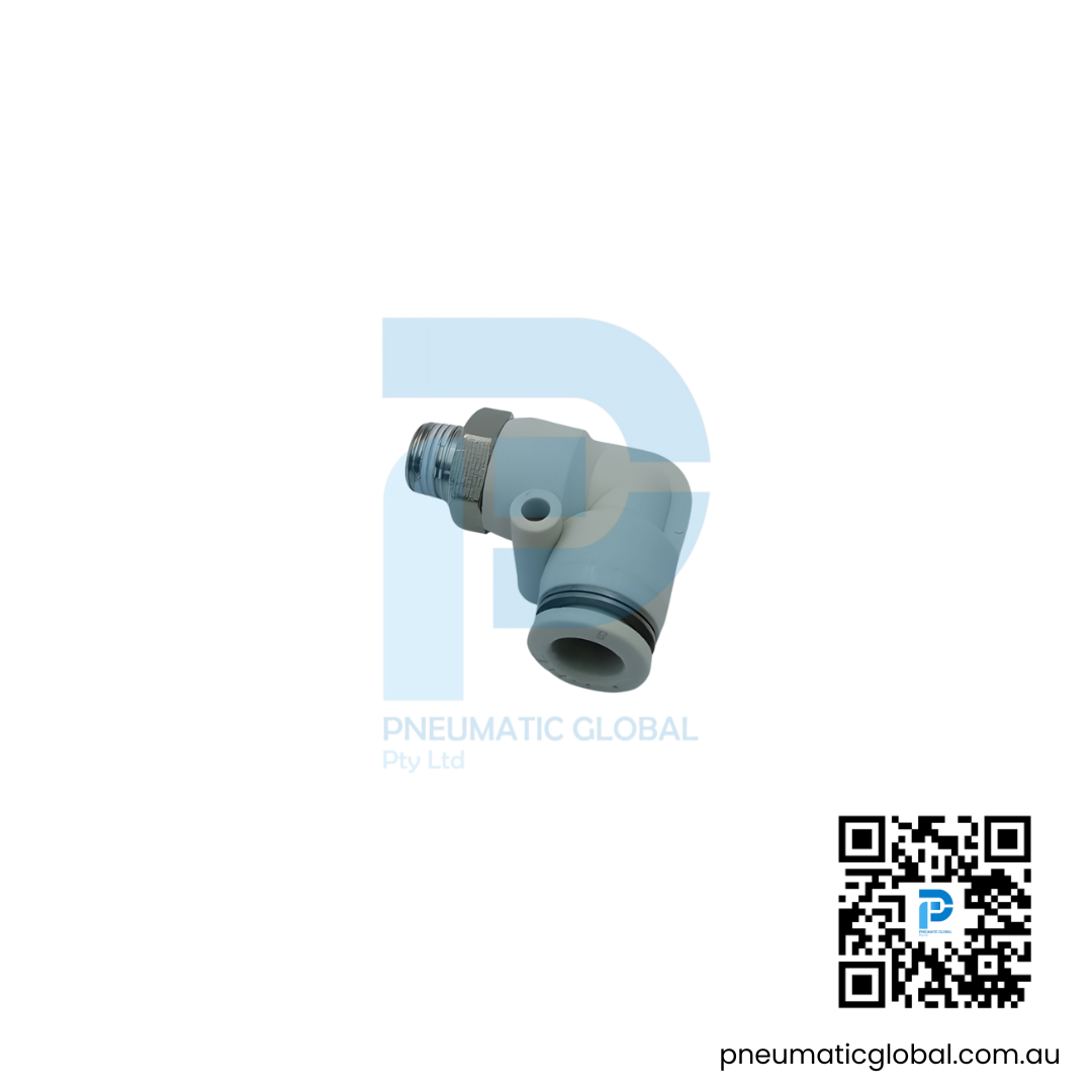 Push-In L Connector PL08-01 White Fitting - Image 3