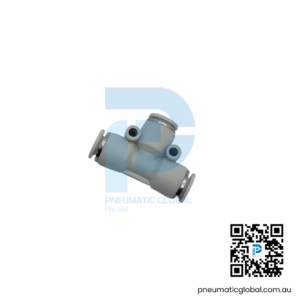Push-In T White Connector PE-06 Pneumaticglobal.com.au