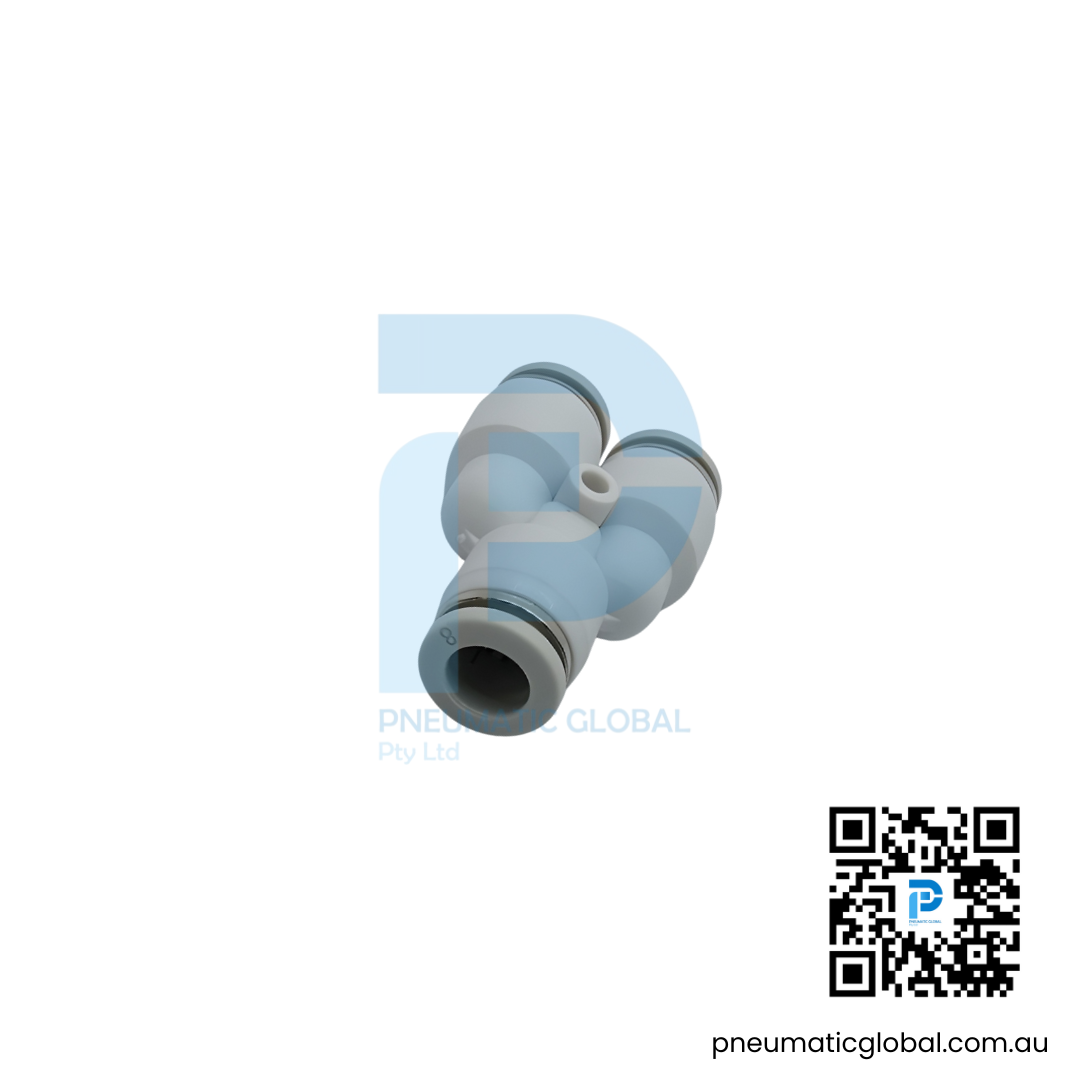 Push-In Y Connector PY-08 White Fitting - Image 3