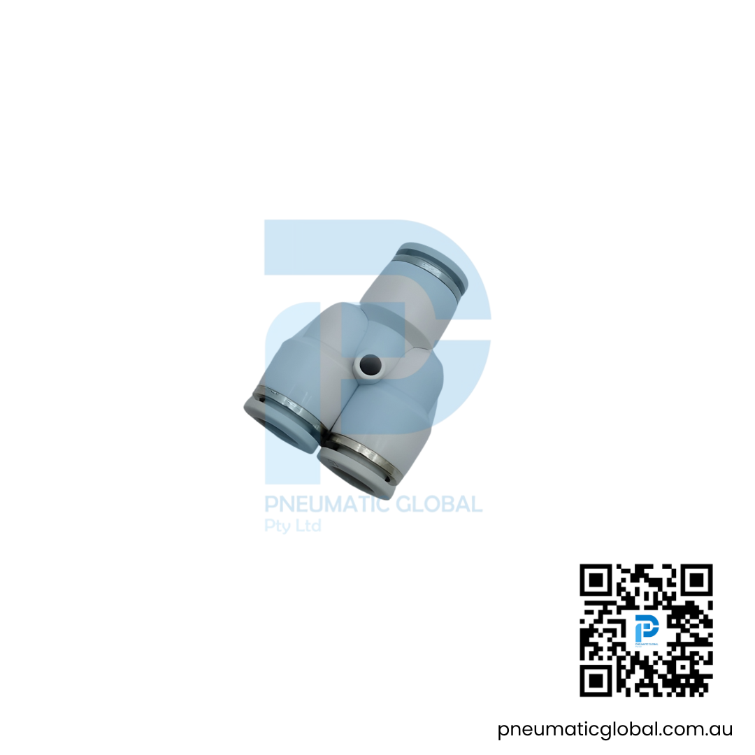 Push-In Y Connector - White PY-10 Pneumaticglobal.com.au
