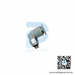 Push-In Male Elbow Connector PL-C6-M5 White Fitting Pneumaticglobal.com.au