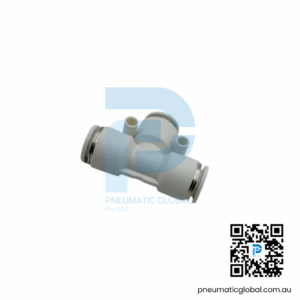 Push-In Tee Connector PE-10 White Fitting Pneumaticglobal.com.au