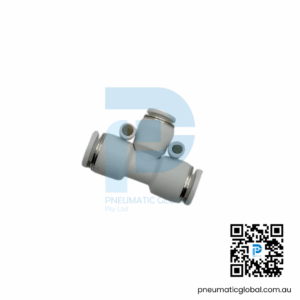 Push-In Reducing Tee Connector PEG06-04-06 White Fitting Pneumaticglobal.com.au